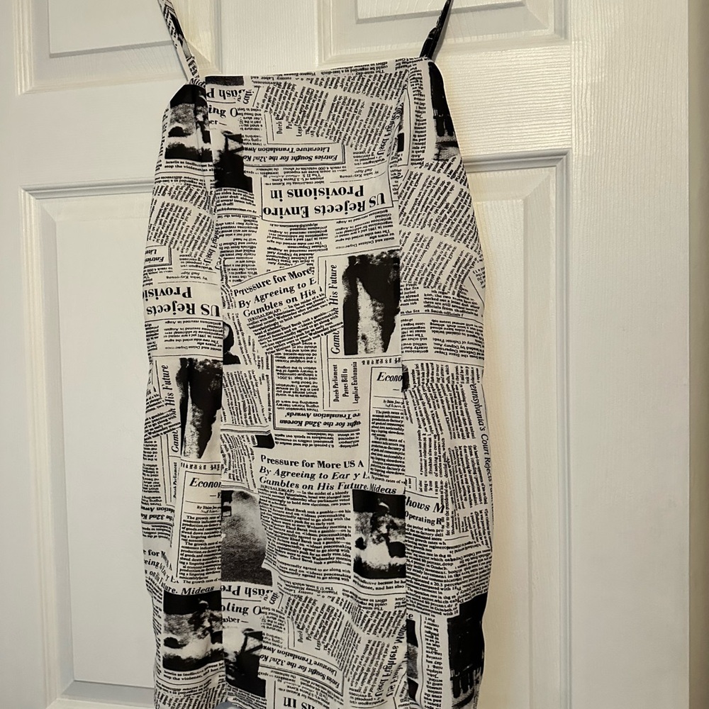 Superdown Black and White Letizia Printed Mini Dress